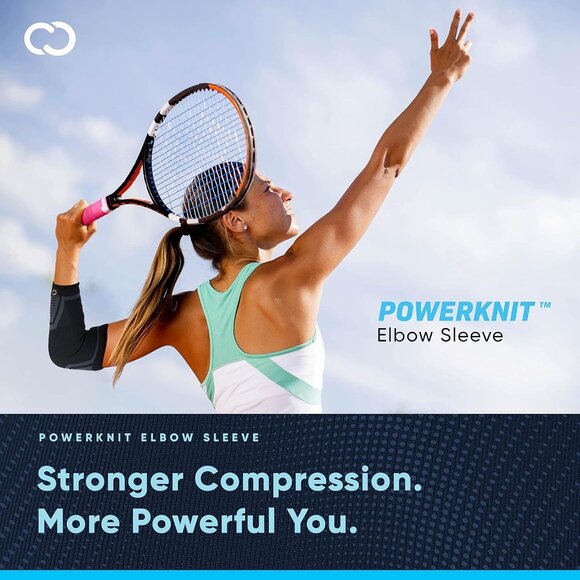 PowerKnit Elbow Sleeve - Seamless Elbow Brace for Men & Women - Pain Relief for - Picture 2 of 7